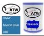 Preview: BMW, Mystic Blue, A07: 500ml Lackdose, von ATW Autoteile West.